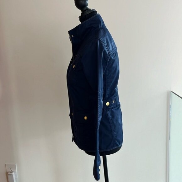 J. CREW Downtown Field Cotton Jacket Zip Snaps Front Utility Military Style - Picture 6 of 14